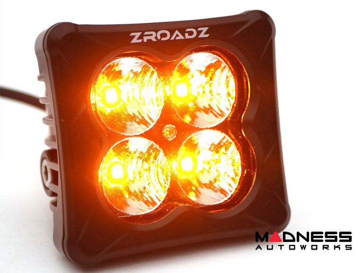 Ford Bronco Light Upgrade - Roof Rack Light Mount Bar - Tubular - 8x 3-Inch Amber/ White Pod Lights